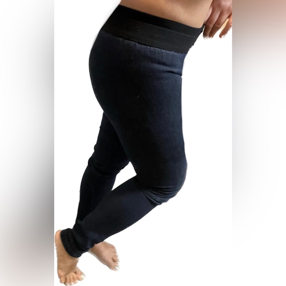 BCBG MaxAzria Jeggings Dark Denim Fitted Jeans Skinny Pants Leggings Stretch Y2K - Picture 8 of 11